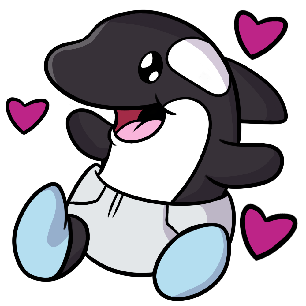 Orca mit Herz als Community-Motiv